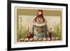 Boy Performs Stage Magic with Cards-null-Framed Premium Giclee Print