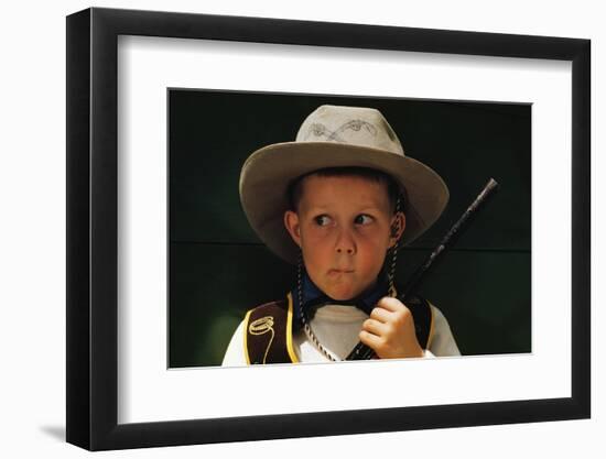 Boy Playing Cowboy with Gun-William P. Gottlieb-Framed Photographic Print