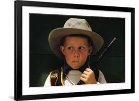 Boy Playing Cowboy with Gun-William P. Gottlieb-Framed Photographic Print