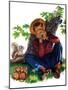 Boy Playing Harmonica - Child Life-Keith Ward-Mounted Giclee Print