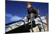 Boy Playing on Playground Slide-William P. Gottlieb-Mounted Photographic Print