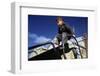 Boy Playing on Playground Slide-William P. Gottlieb-Framed Photographic Print