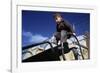 Boy Playing on Playground Slide-William P. Gottlieb-Framed Photographic Print