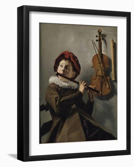 Boy Playing the Flute-Judith Leyster-Framed Giclee Print