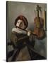 Boy Playing the Flute-Judith Leyster-Stretched Canvas