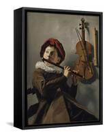 Boy Playing the Flute-Judith Leyster-Framed Stretched Canvas