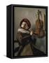 Boy Playing the Flute-Judith Leyster-Framed Stretched Canvas