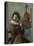 Boy playing the flute-Judith Leyster-Stretched Canvas