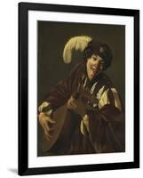 Boy playing the Lute, 1620s-Hendrick Ter Brugghen-Framed Giclee Print