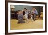 Boy Playing with the Family Dog-William P. Gottlieb-Framed Photographic Print