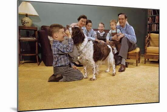 Boy Playing with the Family Dog-William P. Gottlieb-Mounted Photographic Print