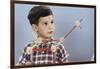 Boy Playing with Tinkertoys-William P. Gottlieb-Framed Photographic Print