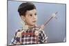 Boy Playing with Tinkertoys-William P. Gottlieb-Mounted Photographic Print