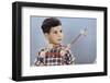 Boy Playing with Tinkertoys-William P. Gottlieb-Framed Photographic Print
