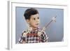 Boy Playing with Tinkertoys-William P. Gottlieb-Framed Photographic Print