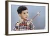 Boy Playing with Tinkertoys-William P. Gottlieb-Framed Photographic Print