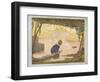 Boy Playing with Toy Boats-null-Framed Art Print