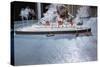 Boy Playing with Toy Ocean Liner-William P. Gottlieb-Stretched Canvas