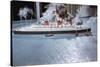 Boy Playing with Toy Ocean Liner-William P. Gottlieb-Stretched Canvas