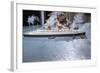 Boy Playing with Toy Ocean Liner-William P. Gottlieb-Framed Photographic Print