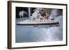 Boy Playing with Toy Ocean Liner-William P. Gottlieb-Framed Photographic Print