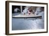 Boy Playing with Toy Ocean Liner-William P. Gottlieb-Framed Photographic Print