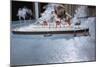 Boy Playing with Toy Ocean Liner-William P. Gottlieb-Mounted Photographic Print