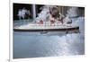 Boy Playing with Toy Ocean Liner-William P. Gottlieb-Framed Photographic Print