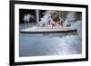 Boy Playing with Toy Ocean Liner-William P. Gottlieb-Framed Photographic Print