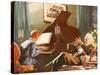 Boy Plays Piano, 1946-null-Stretched Canvas