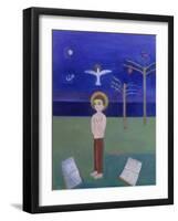 Boy Praying in the Garden, 2002-Roya Salari-Framed Giclee Print