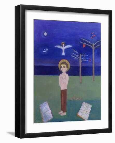 Boy Praying in the Garden, 2002-Roya Salari-Framed Giclee Print