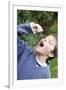 Boy Pretending To Eat An Earthworm-Ian Boddy-Framed Photographic Print