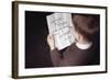 Boy Reading Birthday Message-William P. Gottlieb-Framed Photographic Print