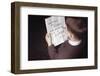 Boy Reading Birthday Message-William P. Gottlieb-Framed Photographic Print