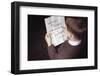 Boy Reading Birthday Message-William P. Gottlieb-Framed Photographic Print