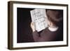 Boy Reading Birthday Message-William P. Gottlieb-Framed Photographic Print