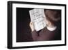 Boy Reading Birthday Message-William P. Gottlieb-Framed Photographic Print