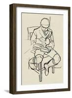 Boy Reading, C1900-Warwick Reynolds-Framed Giclee Print