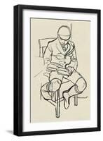 Boy Reading, C1900-Warwick Reynolds-Framed Giclee Print