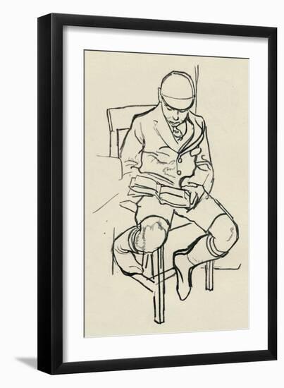 Boy Reading, C1900-Warwick Reynolds-Framed Giclee Print