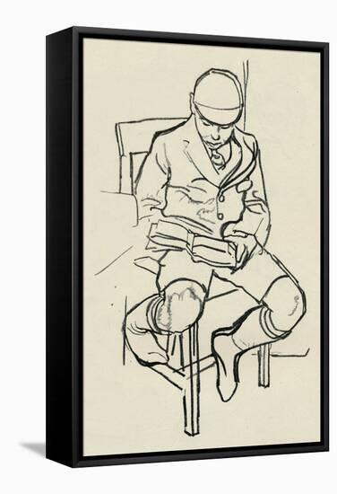 Boy Reading, C1900-Warwick Reynolds-Framed Stretched Canvas