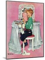 "Boy Reading his Sister's Diary", March 21,1942-Norman Rockwell-Mounted Giclee Print