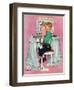 "Boy Reading his Sister's Diary", March 21,1942-Norman Rockwell-Framed Giclee Print