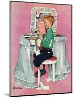 "Boy Reading his Sister's Diary", March 21,1942-Norman Rockwell-Mounted Giclee Print