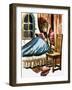 Boy Reading in Bed-null-Framed Giclee Print