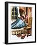 Boy Reading in Bed-null-Framed Giclee Print