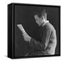 Boy Reading, Photographic Portrait 1936-null-Framed Stretched Canvas