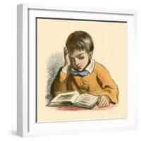 Boy Reading-English School-Framed Giclee Print