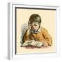 Boy Reading-English School-Framed Giclee Print